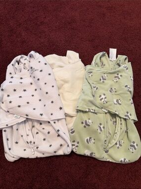 Halo Baby Sleep Sacks in White, Cream & Light Green